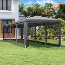 Tente de f&ecirc;te et 10 parois lat&eacute;rales en maille Anthracite 3x12m