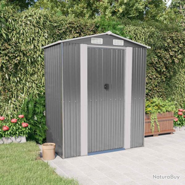 Abri de Gris clair 192x108x223 cm M�tal galvanis�