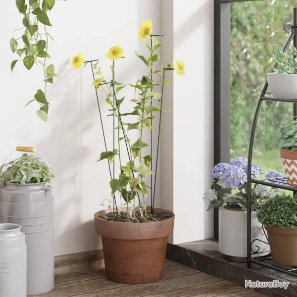 Piquets pour plantes de 20 pcs vert fonc� 40 cm acier