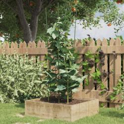 Supports pour plantes de 4 anneaux 5pcs Vert 90 cm Acier