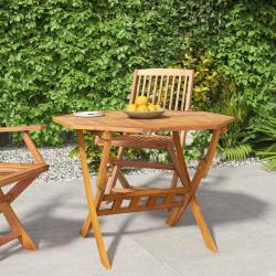 Table pliable de 90x75 cm Bois d'acacia solide