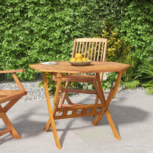 Table pliable de 90x75 cm Bois d'acacia solide