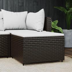 Repose-pied de avec coussin marron r&eacute;sine tress&eacute;e