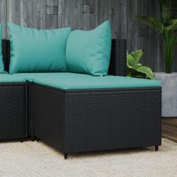 Repose-pied de avec coussin noir r&eacute;sine tress&eacute;e