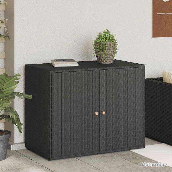 Armoire de rangement de Noir 100x55,5x80 cm R�sine tress�e