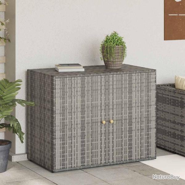 Armoire de rangement Gris 100x55,5x80 cm R�sine tress�e