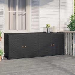 Armoire de rangement de Noir 198x55,5x80 cm R&eacute;sine tress&eacute;e