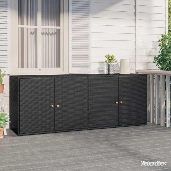 Armoire de rangement de Noir 198x55,5x80 cm R�sine tress�e