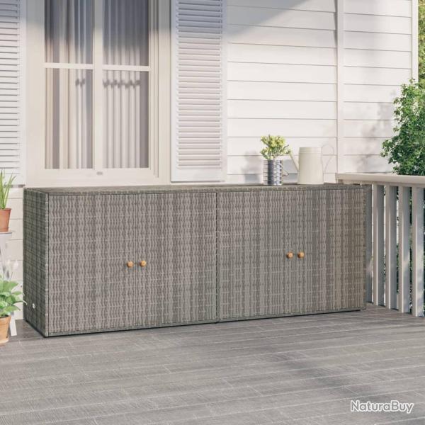Armoire de rangement Gris 198x55,5x80 cm R�sine tress�e