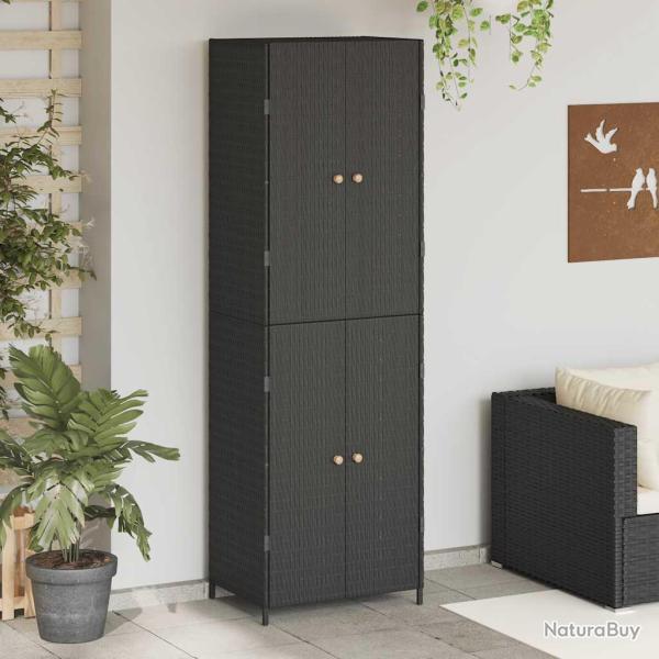 Armoire de rangement de Noir 59x40x180 cm R�sine tress�e