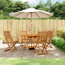 Ensemble de salle &agrave; manger de 5 pcs bois d'acacia solide