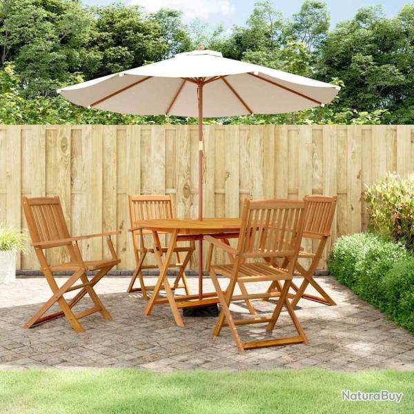 Ensemble de salle � manger de 5 pcs bois d'acacia solide