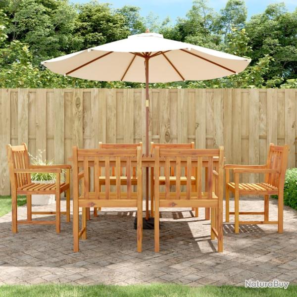 Chaises de lot de 6 56x55,5x90 bois massif d'acacia