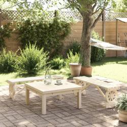 Bancs de lot de 2 bois de sapin massif