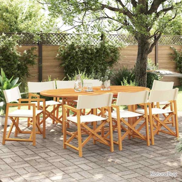 Chaises de pliables lot de 8 blanc cr�me tissu