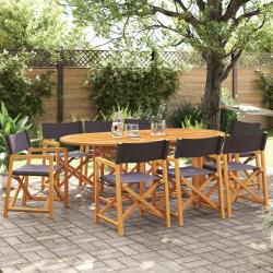 Chaises pliables de lot de 8 gris fonc&eacute; tissu
