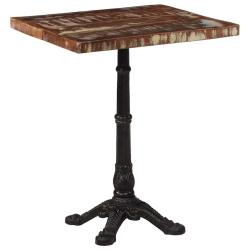 Table de bistro 60x60x76 cm Bois massif de r&eacute;cup&eacute;ration