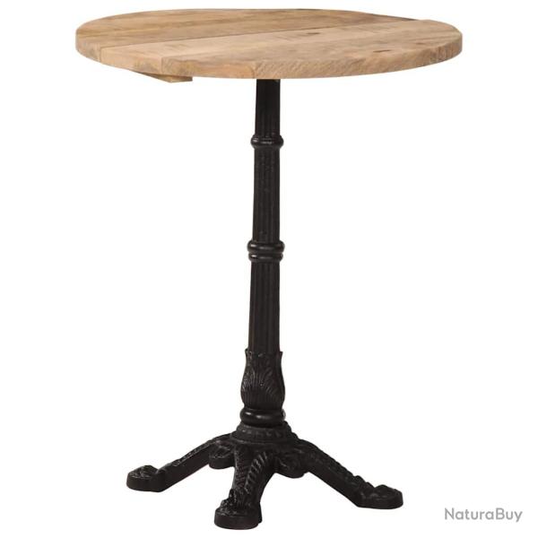 Table de bistro �60x76 cm Bois de manguier brut