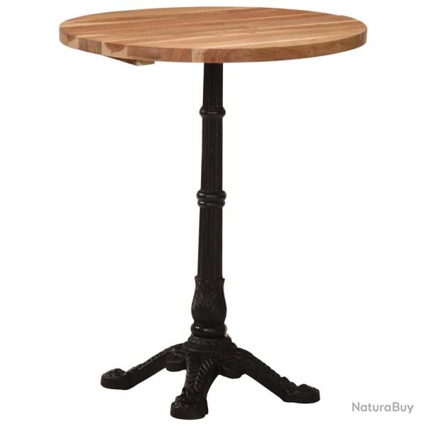 Table de bistro �60x76 cm Bois d'acacia massif