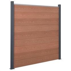 Ensemble de panneaux de cl&ocirc;ture marron 180x186 cm WPC
