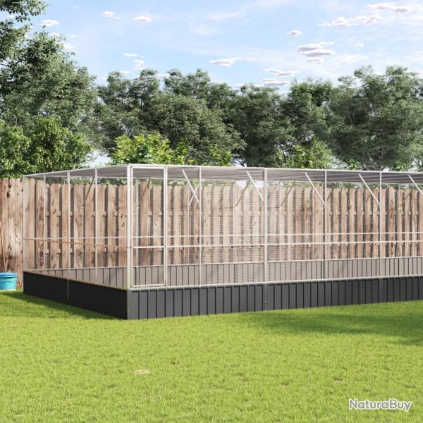 Voli�re avec extension argent� 832x414x212 cm acier