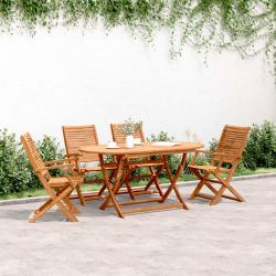 Chaises pliantes, 4 pi&egrave;ces, en bois d'acacia massif, 57 &times; 66 &times; 95 cm