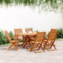 Chaises de pliantes lot de 6 57x66x95 cm bois d'acacia