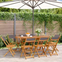 Chaises de pliantes lot de 8 tissu et bois massif