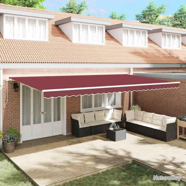Auvent manuel r�tractable bordeaux 600x300 cm