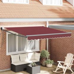 Auvent r&eacute;tractable automatique bordeaux pour la terrasse, 300 &times; 250 cm