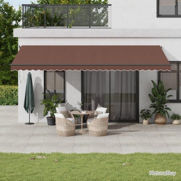 Auvent manuel r�tractable marron 600x350 cm