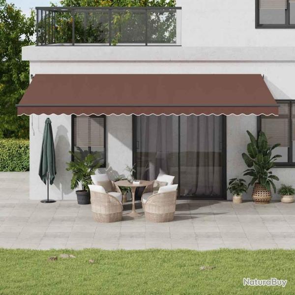 Auvent r�tractable automatique marron 600x350 cm