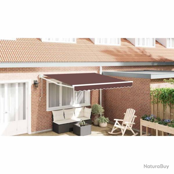 Auvent r�tractable automatique marron 300x250 cm
