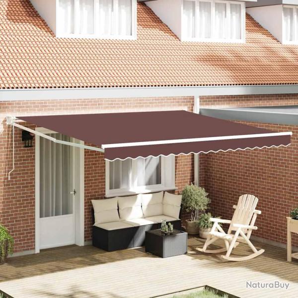 Auvent r�tractable automatique marron 400x300 cm