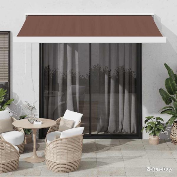 Auvent manuel r�tractable marron 350x250 cm