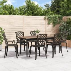 Chaises de lot de 6 fonte d'aluminium bronze