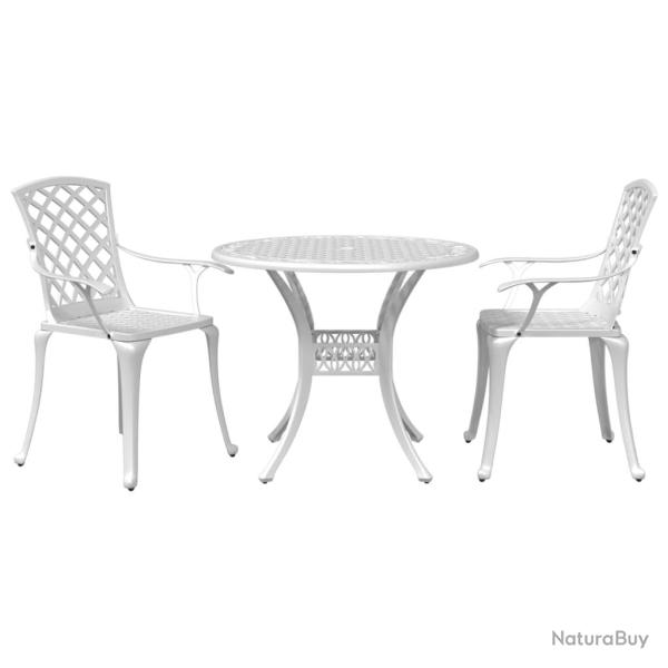 Ensemble de bistro 3 pcs blanc aluminium coul�