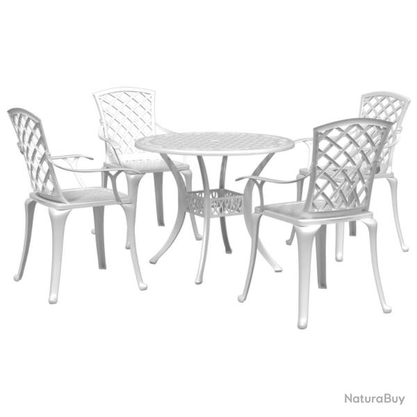 Ensemble � manger de 5 pcs blanc aluminium coul�