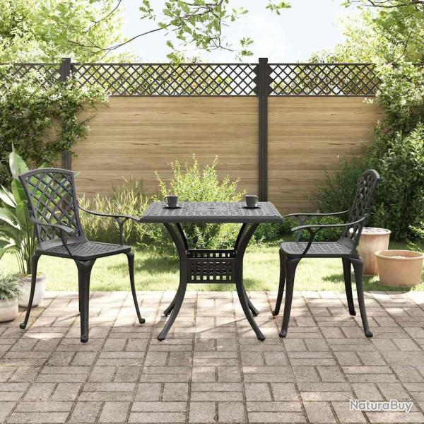 Ensemble de bistro 3 pcs noir aluminium coul�