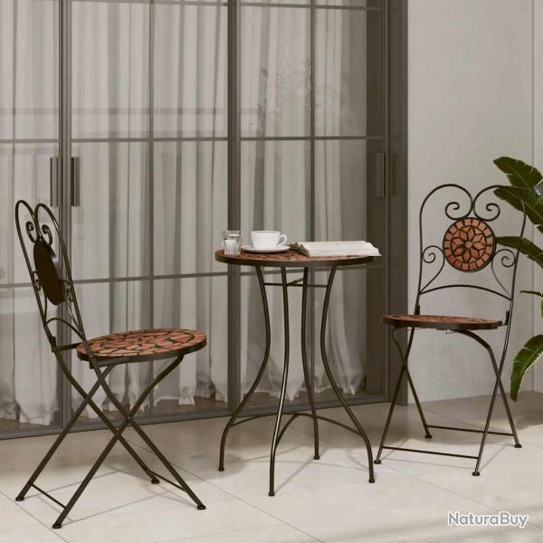 Ensemble de bistro mosa�que terre cuite fer et c�ramique