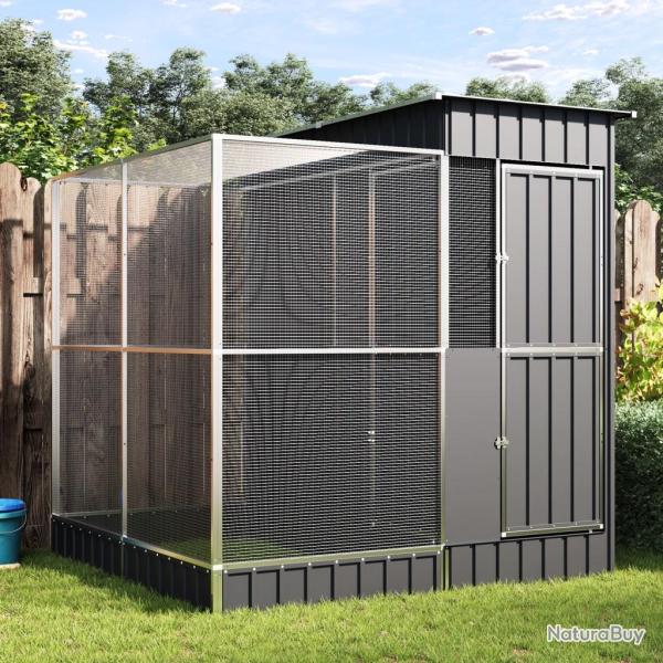 Voli�re avec extension Argent 209 x 203 x 216 cm Acier