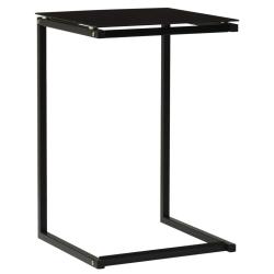 Table d'appoint Noir 40x40x60 cm Verre tremp&eacute;