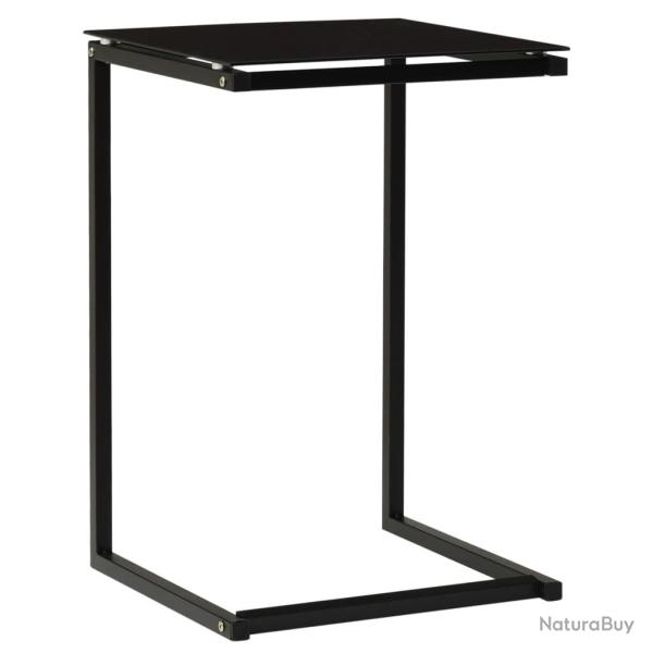 Table d'appoint Noir 40x40x60 cm Verre tremp�