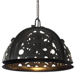 Plafonnier industriel en forme de roue dent&eacute;e 45 cm E27