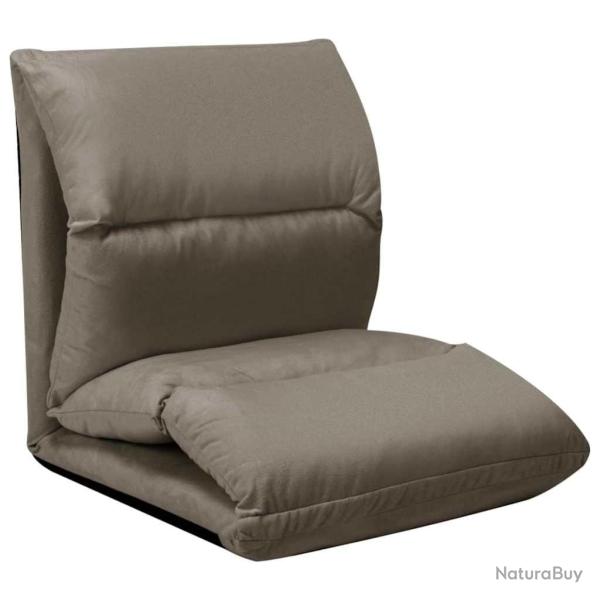 Chaise pliable de sol Gris fonc� Microfibre