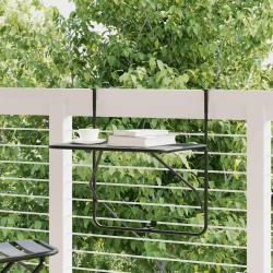 Table de balcon Noir 60x40 cm Acier