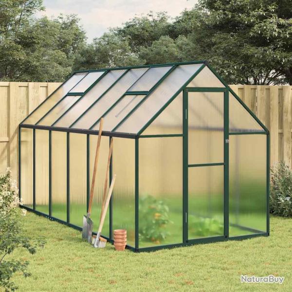 Serre avec cadre de base vert 334x169x195 cm aluminium