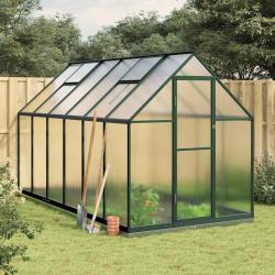 Serre avec cadre de base vert 334x169x202 cm aluminium