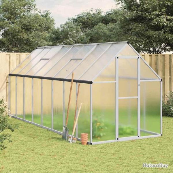 Serre avec cadre de base argent� 445x169x195 cm aluminium