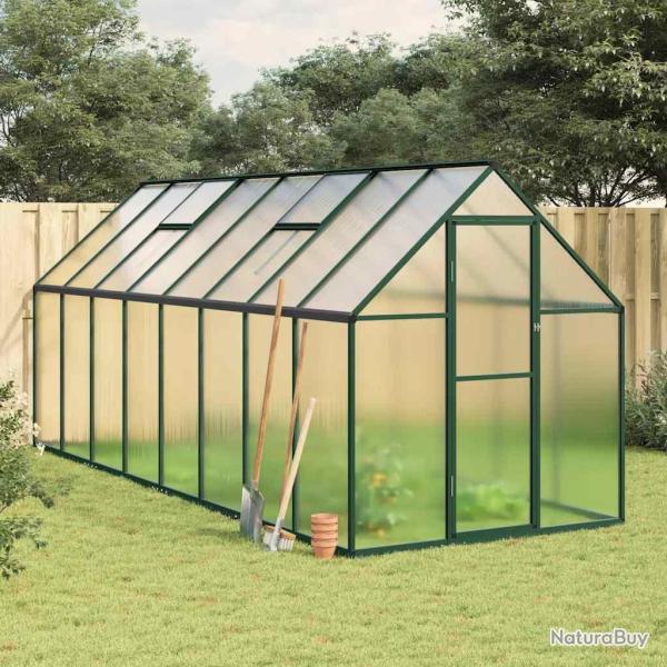 Serre avec cadre de base vert 445x169x195 cm aluminium